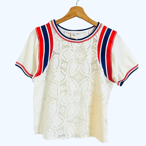 ✨WE THE FREE✨Mimi Crochet Short Sleeve Tee - Picture 3 of 4